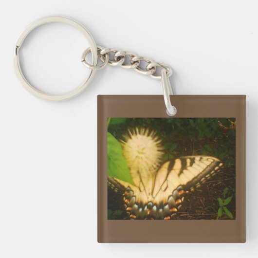 juli Gele Monarch Sleutelhanger (Voorkant)