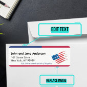 Juli Gewaardeerd Gepersonaliseerd Adres Etiket