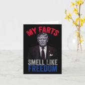 Juli Grappig Trump Patriottisch Mijn Scheten Ruike Kaart (Gele Bloem)