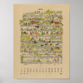 Juli Happy Notes Calendar 2022 Poster (Voorkant)