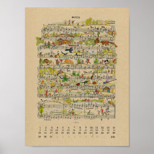 Juli Happy Notes Kalender 2022 Poster