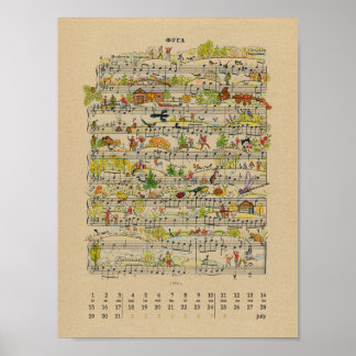 Juli Happy Notes Kalender 2022 Poster