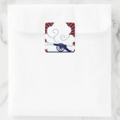Juli het 4e  kanon artillerie patriottisch vierkante sticker (Tas)