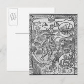 Juli, hooi, kanker briefkaart (Voorkant / Achterkant)