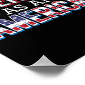 Juli Identificeer ik als Amerikaanse vlag Patriot  Poster (Hoek)