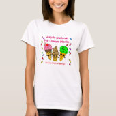 Juli is Ice Cream Month T-shirt (Voorkant)