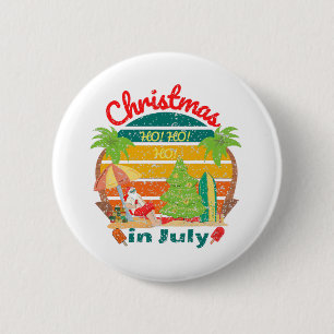 juli kerstmis in juli ronde button 5,7 cm