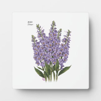 Juli Larkspur Bloom - Gepersonaliseerd verjaardags Fotoplaat