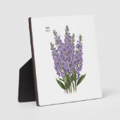 Juli Larkspur Bloom - Gepersonaliseerd verjaardags Fotoplaat (Voorkant)