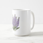 Juli Larkspur Bloom - Gepersonaliseerd verjaardags Koffiemok (Voorkant rechts)