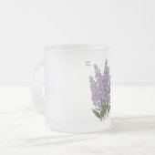 Juli Larkspur Bloom - Gepersonaliseerd verjaardags Matglas Koffiemok (Voorkant links)