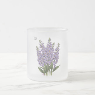 Juli Larkspur Bloom - Gepersonaliseerd verjaardags Matglas Koffiemok