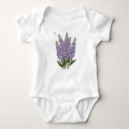 Juli Larkspur Bloom - Gepersonaliseerd verjaardags Romper