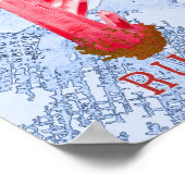 Juli Larkspur en Ruby Birthday Poster (Hoek)