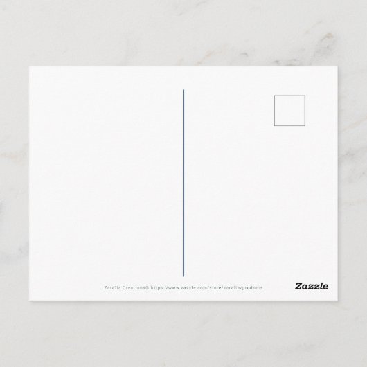 Juli Maand Bloemen Larkspur Water Lily Fancy Briefkaart (Achterkant)