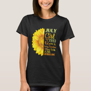 Juli Meisje 1980 42 jaar zonneschijn gemengd A T-shirt