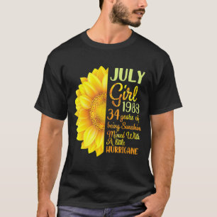 Juli Meisje 1988 34 Jaar van de Zonneschijn Mixed T-shirt