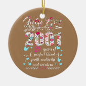 Juli Meisje 2001 21ste verjaardag Gifts 21 Keramisch Ornament (Voorkant)