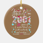 Juli Meisje 2001 21ste verjaardag Gifts 21 Keramisch Ornament (Achterkant)