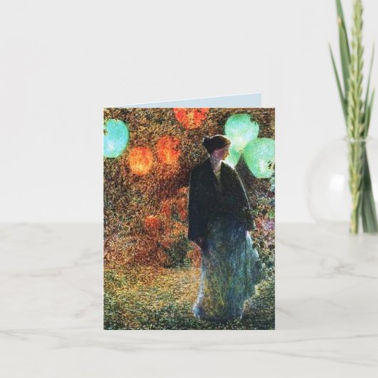 Juli nacht Happy Birthday Groet Kaart (Voorkant)