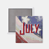 Juli om te doen lijst magneet (sterren en strepen) (Voorkant / Achterkant)