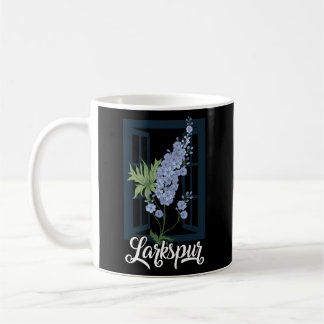 Juli Paars Larkspur Birth Flower Outdoor Garden Koffiemok