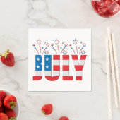 Juli Party Maand Amerikaanse sterren en strepen Servet (Insitu)