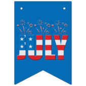 Juli Party Maand Amerikaanse sterren en strepen Vlaggetjes (Derde vlag)