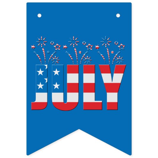 Juli Party Maand Amerikaanse sterren en strepen Vlaggetjes (Derde vlag)
