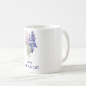 Juli primaire geboortebloem Larkspur mok (Voorkant rechts)