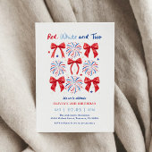 Juli Rood Wit en Twee Meisjes 2e Verjaardagsfeest Kaart