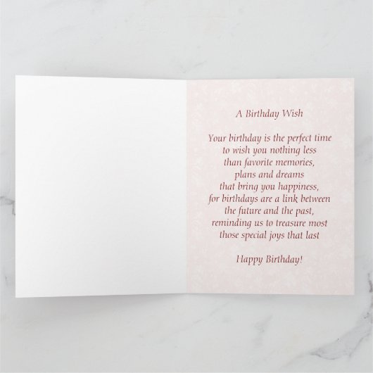 Juli Ruby Birthstone Birthday 8.5X11 Kaart (Binnen)