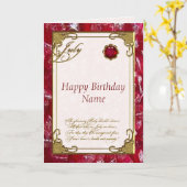 Juli Ruby Birthstone Birthday Card Kaart (Gele Bloem)
