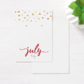 Juli Ruby Birthstone Earring Display Card Visitekaartje (Bureau)