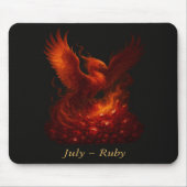 Juli Ruby – Phoenix & Fiery Birthstone Muismat (Voorkant)