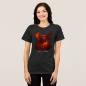 Juli Ruby – Phoenix & Fiery Birthstone Tri-Blend Shirt (Voorkant volledig)
