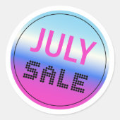 Juli Sale Sticker met een holografische gradiënt (Voorkant)
