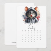 Juli Stand-alone Kalender Muis Splash Art Menu (Voorkant / Achterkant)