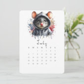Juli Stand-alone Kalender Muis Splash Art Menu (Staand voorkant)