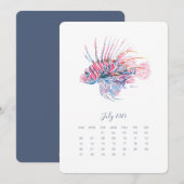 Juli stand-alone kalender tropische vis menu (Voorkant / Achterkant)