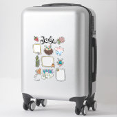 Juli-stickerblad – Pret in de zon Sticker (Koffer)