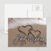 Juli Strandbestemming bruiloft Briefkaart (Voorkant / Achterkant)