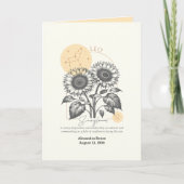 Juli tot augustus Geboorte Bloem Aangepaste Verjaa Kaart (Voorkant)