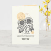 Juli tot augustus Geboorte Bloem Aangepaste Verjaa Kaart (Gele Bloem)