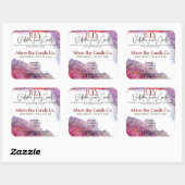 Juli Verborgen juwelenkaartenlabel Vierkante Sticker (Vel)