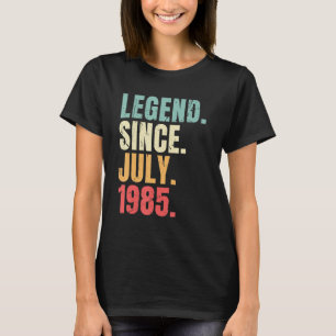 Juli Verjaardag 1985 Legende Sinds juli 1985 Retro T-shirt