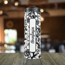 Juli Verjaardag Maand Larkspur 16 oz Skinny Thermosbeker