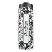 Juli Verjaardag Maand Larkspur 16 oz Skinny Thermosbeker (Voorkant)