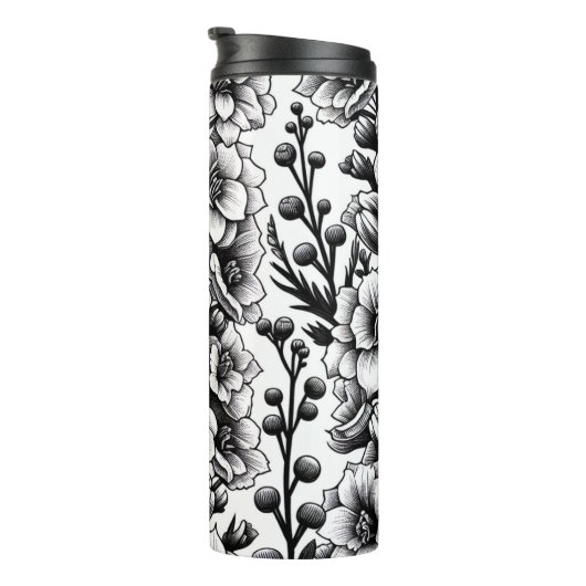 Juli Verjaardag Maand Larkspur 16 oz Skinny Thermosbeker (Geroteerd rechts)