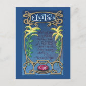 Juli Verjaardag Ruby en Goldenrod Briefkaart (Voorkant)